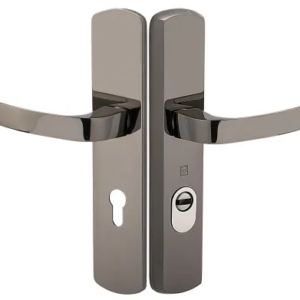 Ensemble de sécurité sur plaque double béquille ELFE ELEGANCE entraxe 70 mm miroir HERACLES D-502BS-MI