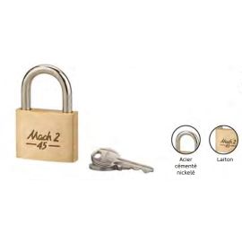 Cadenas MACH 2 Thirard anse demi-haute 45 mm 2 clés - 00063451