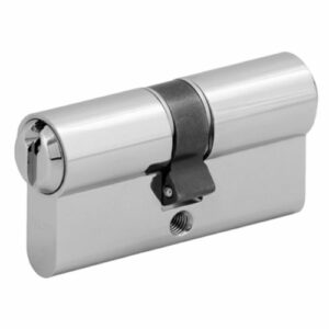 Cylindre à double entrée Wilka 1463 40 x 40 mm nickelé avec fonction de secours - 1463/1463.000015
