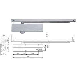 Ferme-porte Vachette DC 340 force 1-4/2-6 sans bras - 24521000