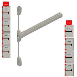Fermeture anti-panique TOUCH BAR La Croisée DS 2/3 points longueur 830 mm standard - DS9307-0