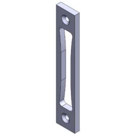 Gâche Stremler aluminium largeur 24 mm épaisseur 10 mm anodisé argent 2 pièces - 2840.10.4