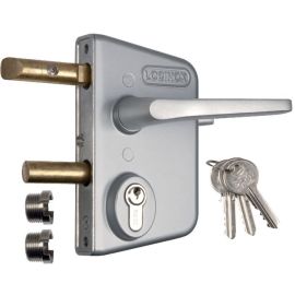 Serrure de portail à pênes ronds Locinox ancien modèle argent - LCKX-…
