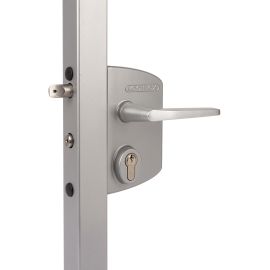 Serrure Locinox LA type industriel pour portail battant tube 10-30mm argent - P00011891-SILV
