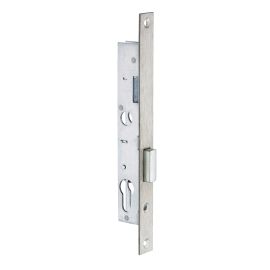 Serrure monopoint à larder Metalux profil étroit pêne dormant à cylindre européen Série 13