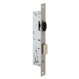 Serrure monopoint à larder Metalux profil étroit pêne dormant à rouleau Série 8