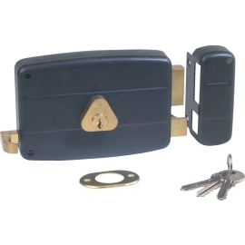 Serrure monopoint en applique Cisa horizontale à tirage couleur noir