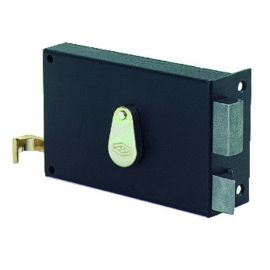 Serrure monopoint en applique JPM horizontale à tirage noire 140 x 88 mm carré 7 mm - 124000-01