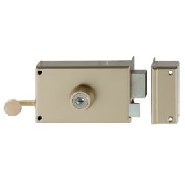 Serrure monopoint en applique MX4500 cylindre 45 mm brun tané HERACLES - SR