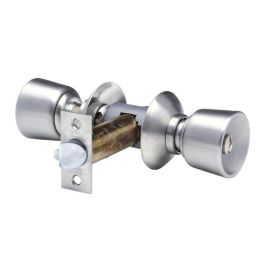 Serrure tubulaire bec de canne à condamnation V60 Vachette Acier inox Bouton Prestige - 19402000