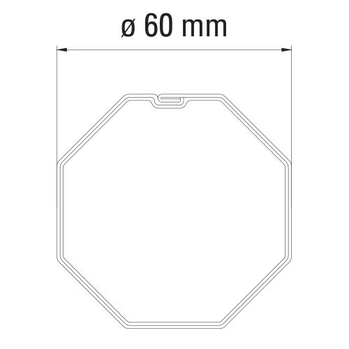Adaptateur cannelé Faac pour tube octogonal 60 mm