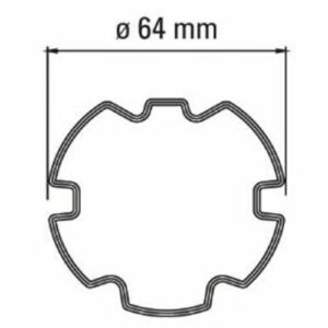 Adaptateur cannelé FAAC pour tube zf 64 - 132266