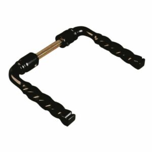 Béquille double torsadée noire - 110267NO
