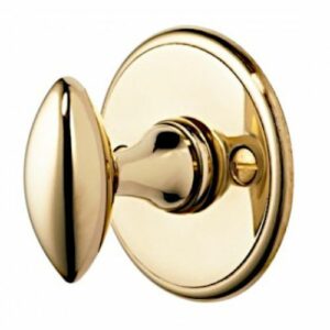 Bouton de condamnation Devismes monté à l'anglaise carré 6x30 mm laiton poli - THIE537