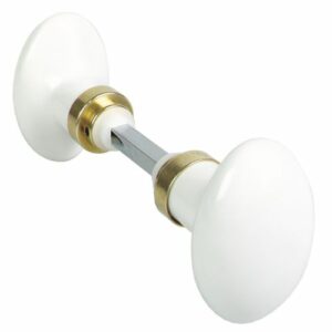 Bouton double Merigous porcelaine ovale
