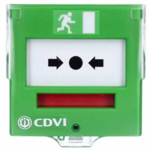 Brise-glace CDVI 2 contacts LED membrane déformable vert - BBGP2V