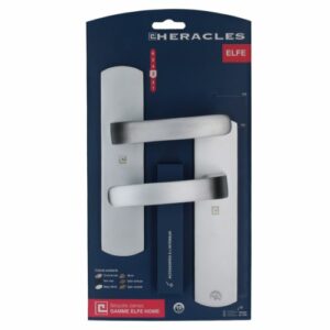 Ensemble sur plaque entraxe 165 mm chromé mat sur carte HERACLES - ELFE HOME