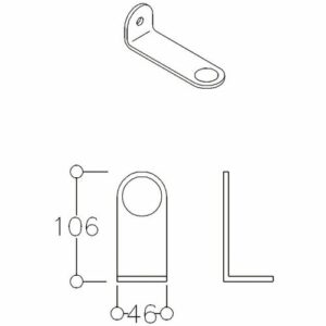 Poignée inox 316 diam.40 mm