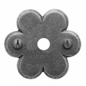 Rosace Bouvet 1302 rond trou béquille fer noir - R12BC75B